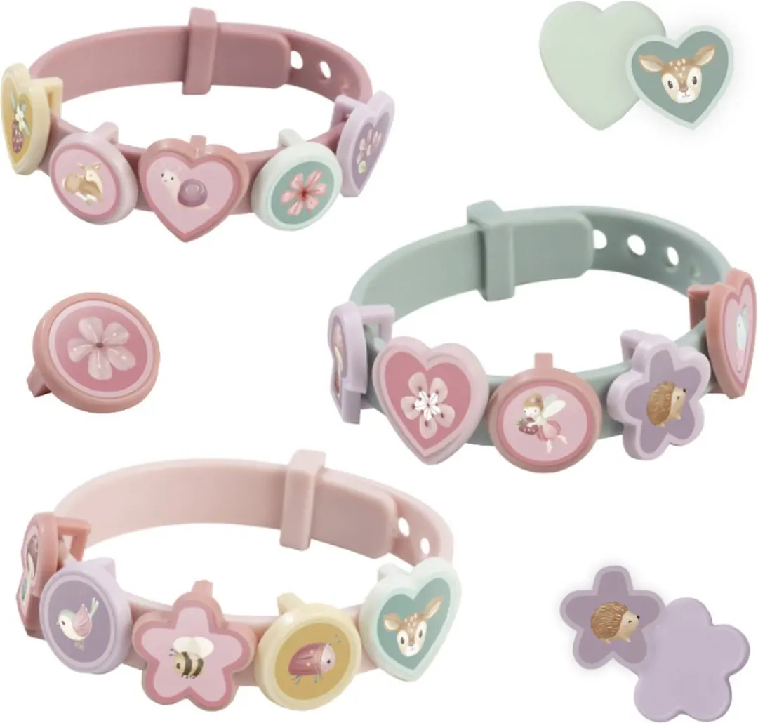 Little Dutch Fairy Garden Armbandjes Knutselset - Roze - 21 Stuks - afbeelding 5 van 5