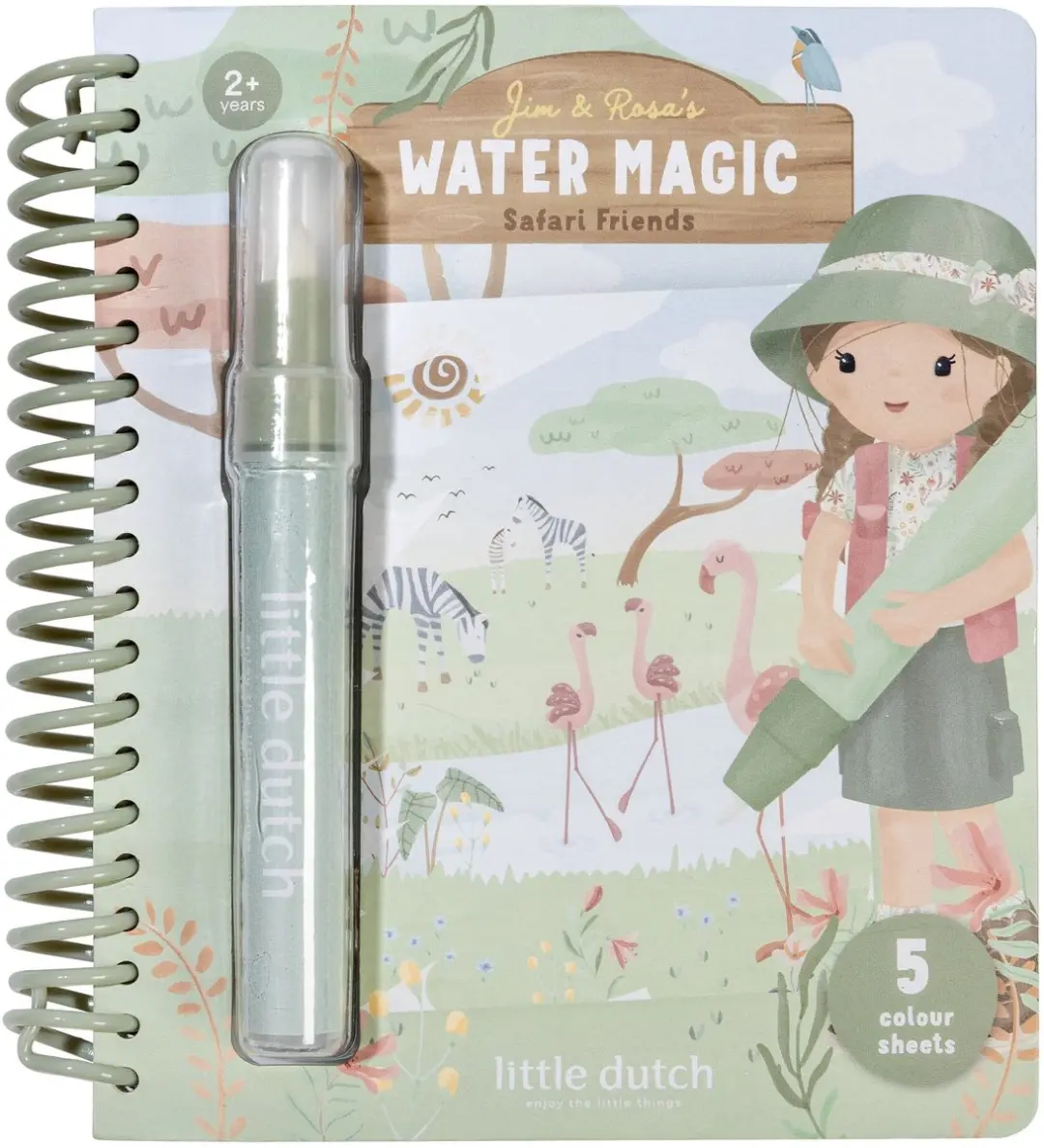 Little Dutch Safari Rosa Magisch Waterkleurboek