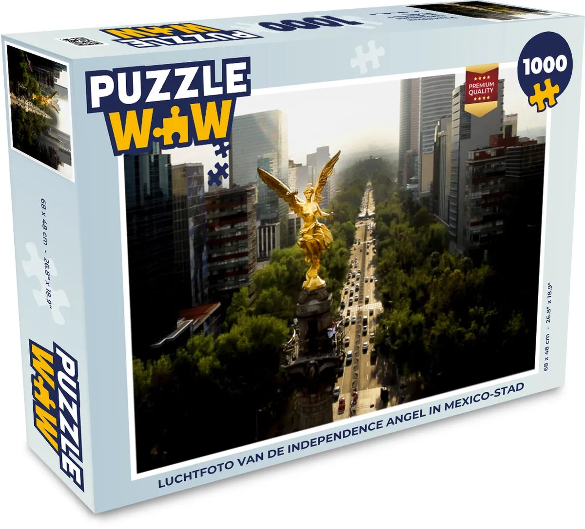 PuzzleWow Legpuzzel Independence Angel Mexico-Stad 1000 Stuks