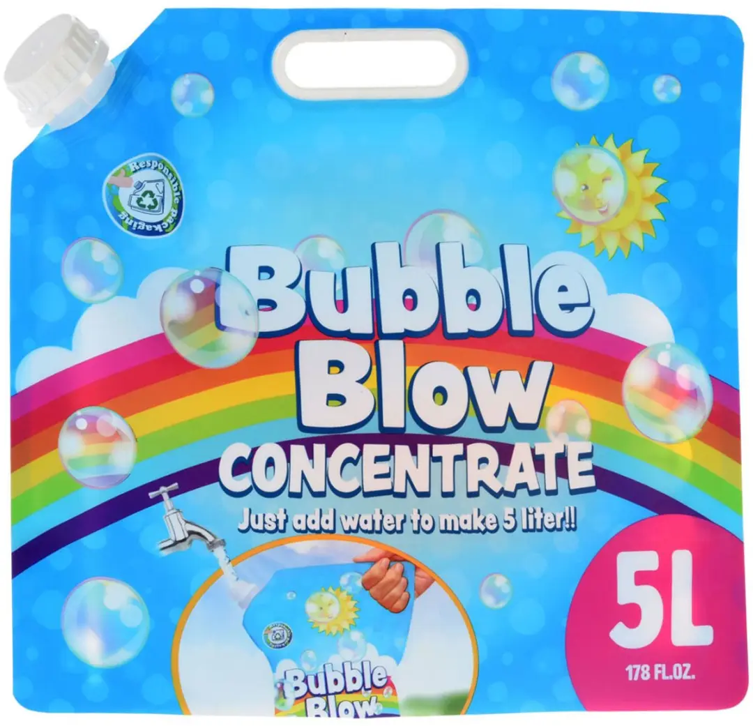Bellenblaas geconcentreerd navulzak 5 liter bellenblaas vloeistof.