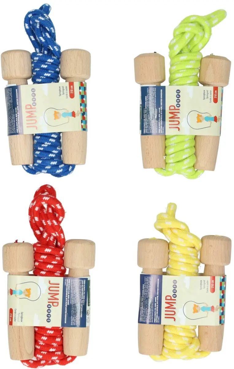 Springtouw met Houten Handvatten