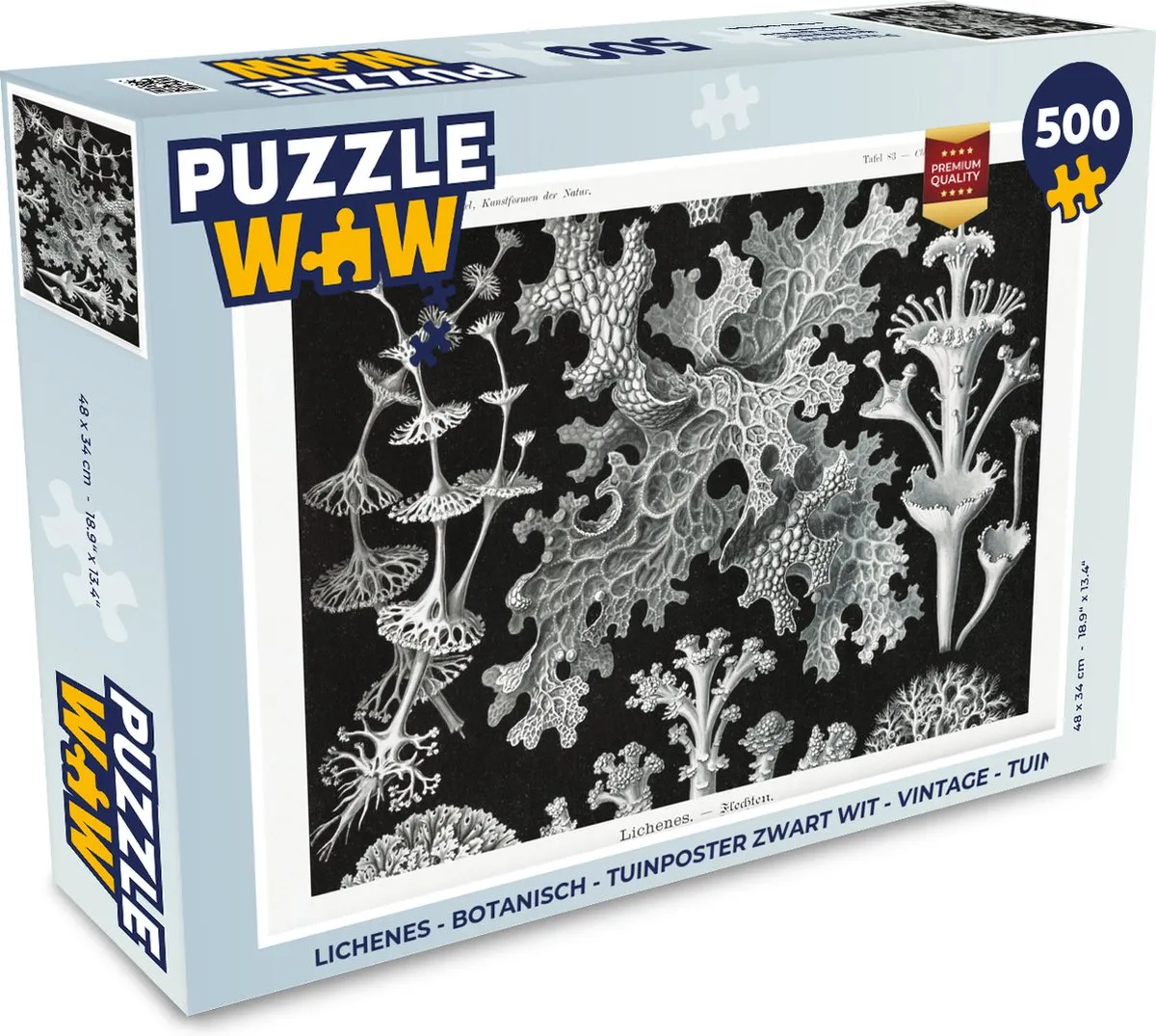 PuzzleWow Ernst Haeckel Koraal Natuur Legpuzzel 500 Stuks - Multicolor
