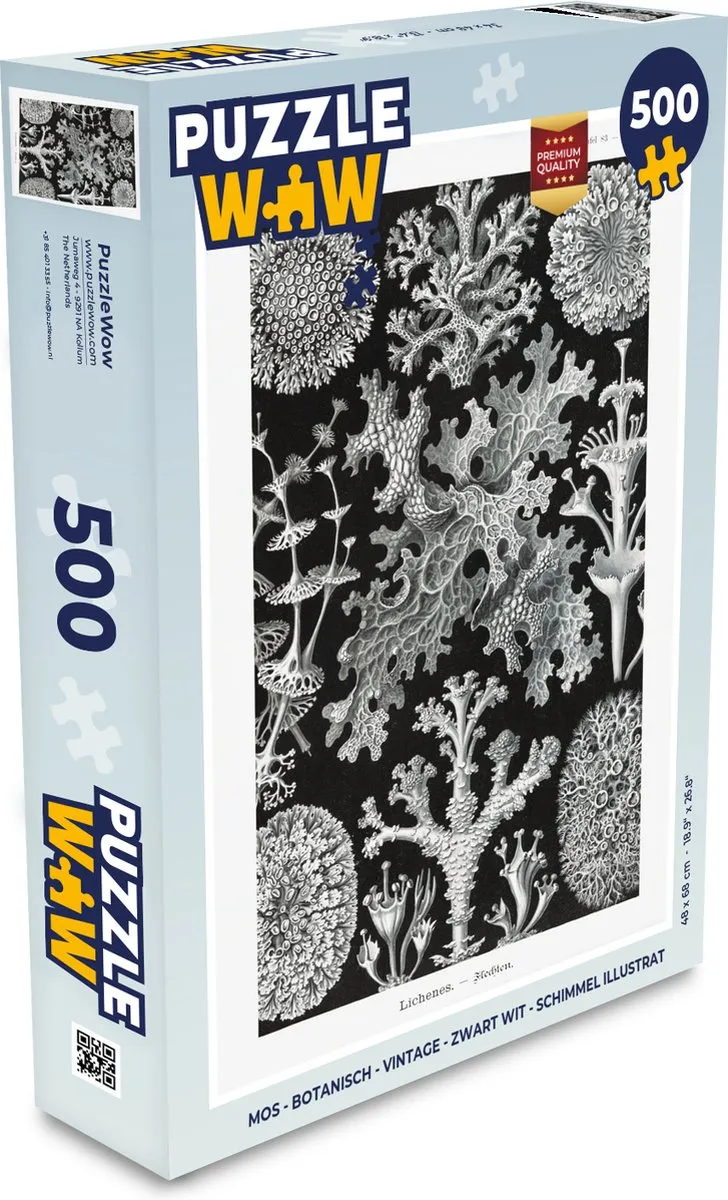 PuzzleWow Ernst Haeckel Koraal Natuur Legpuzzel 500 Stuks - Multicolor