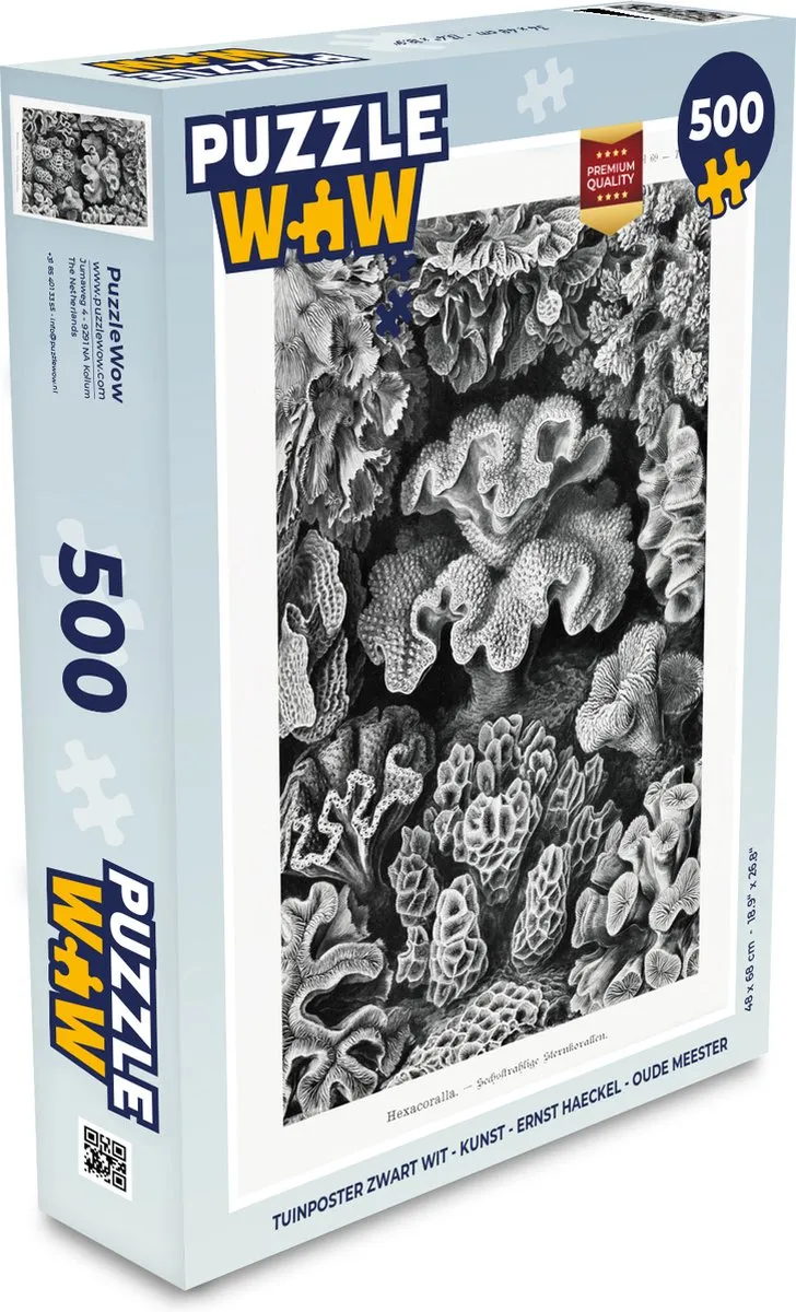 PuzzleWow Ernst Haeckel Koraal Natuur Legpuzzel 500 Stuks - Multicolor