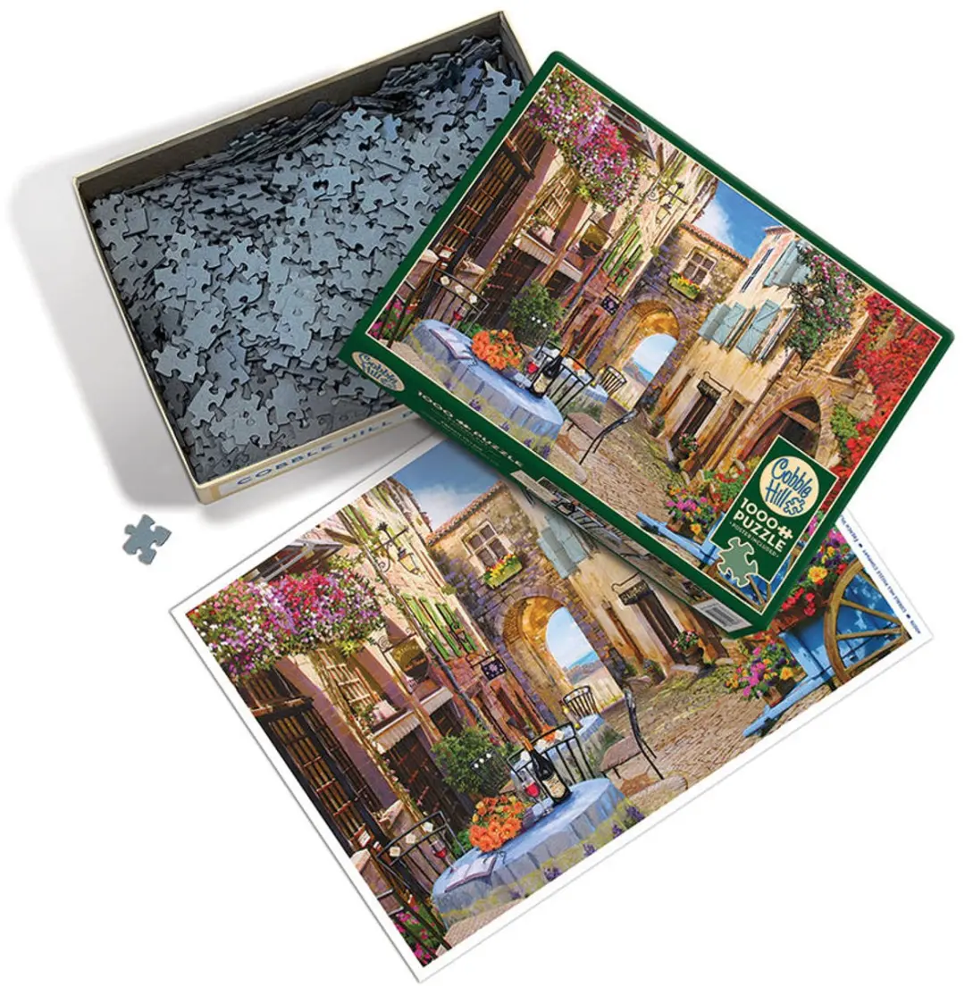 Cobble Hill Charmant Frans Dorp Puzzel 1000 Stuks - Meerkleurig - afbeelding 2 van 5
