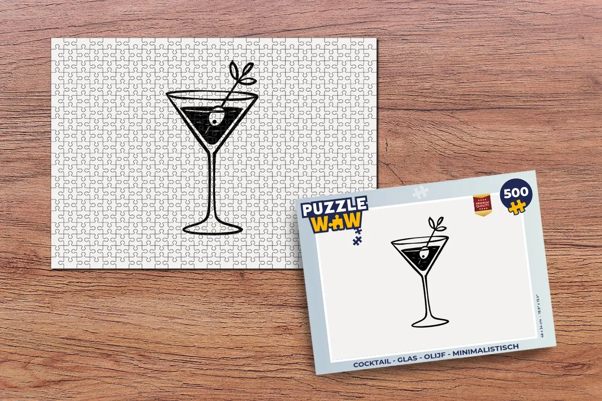 PuzzleWow Cocktail Minimalistisch Legpuzzel 500 Stuks - MPN 8721374598581