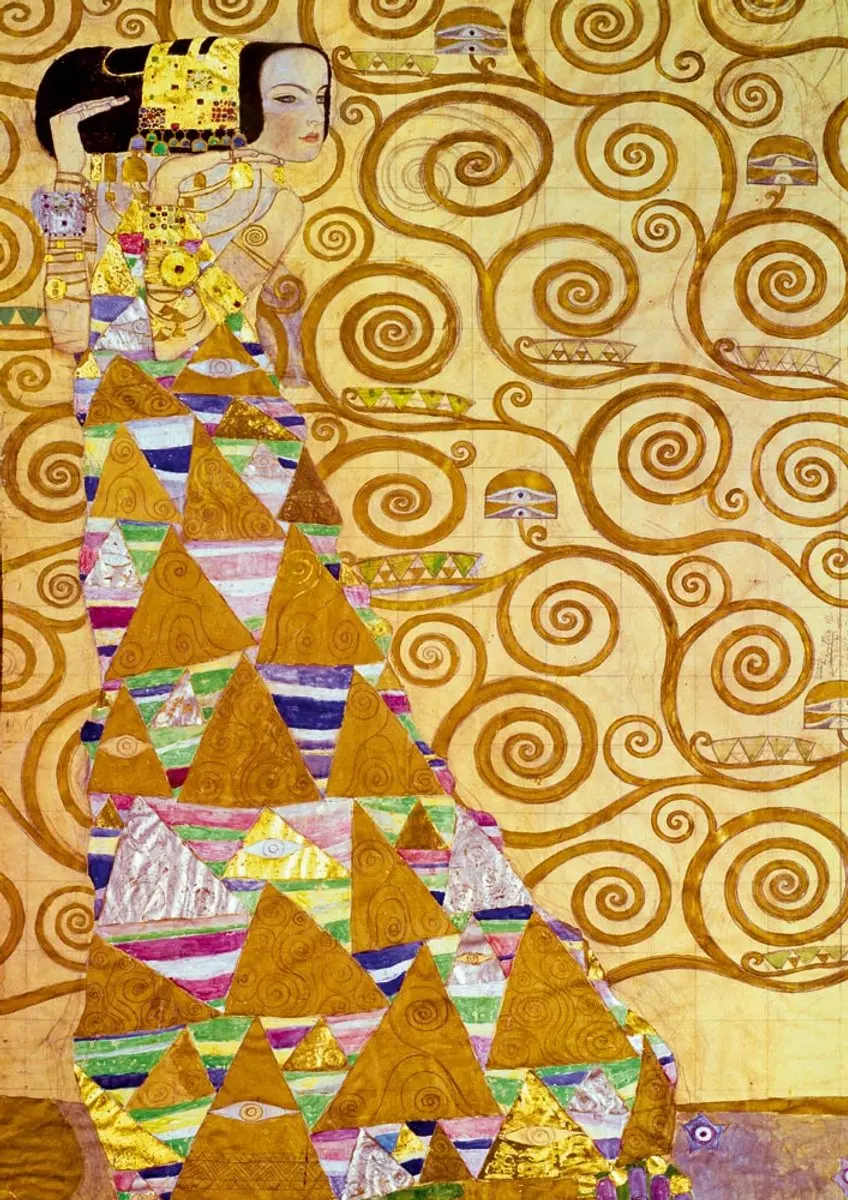 Bluebird Puzzle Gustave Klimt The Waiting 1000 Stuks