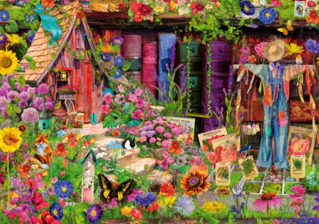 Bluebird Puzzle legpuzzel The Scarecrow's Garden