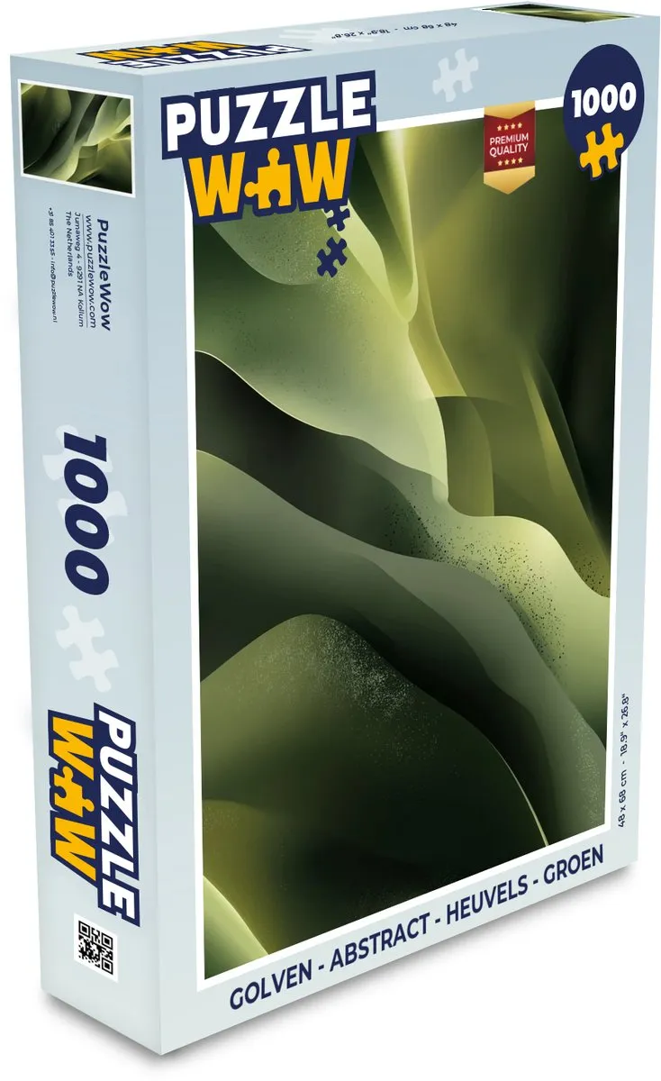PuzzleWow Golven Abstract Legpuzzel 1000 Stuks