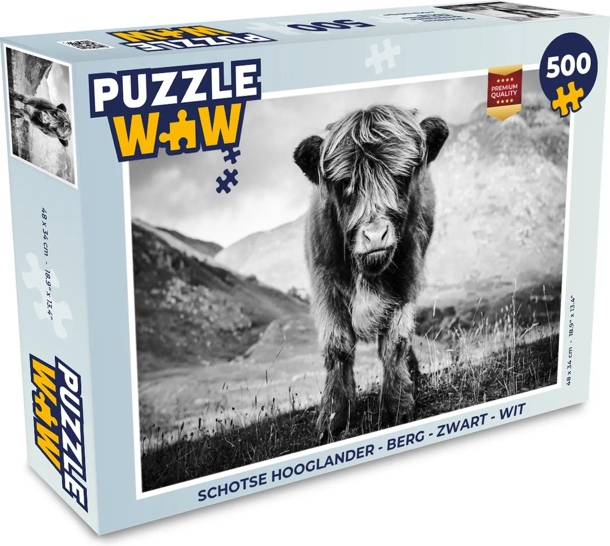 PuzzleWow Schotse Hooglander Legpuzzel 500 Stuks
