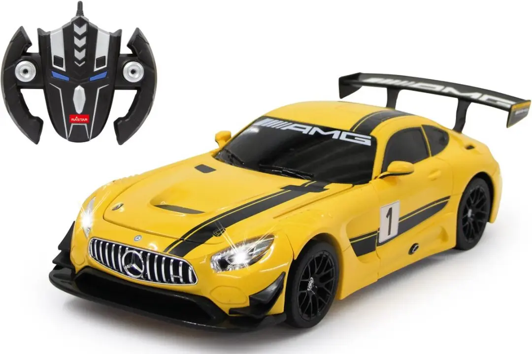 Jamara RC Auto Mercedes-Benz AMG GT3 Transformer Geel 1:14