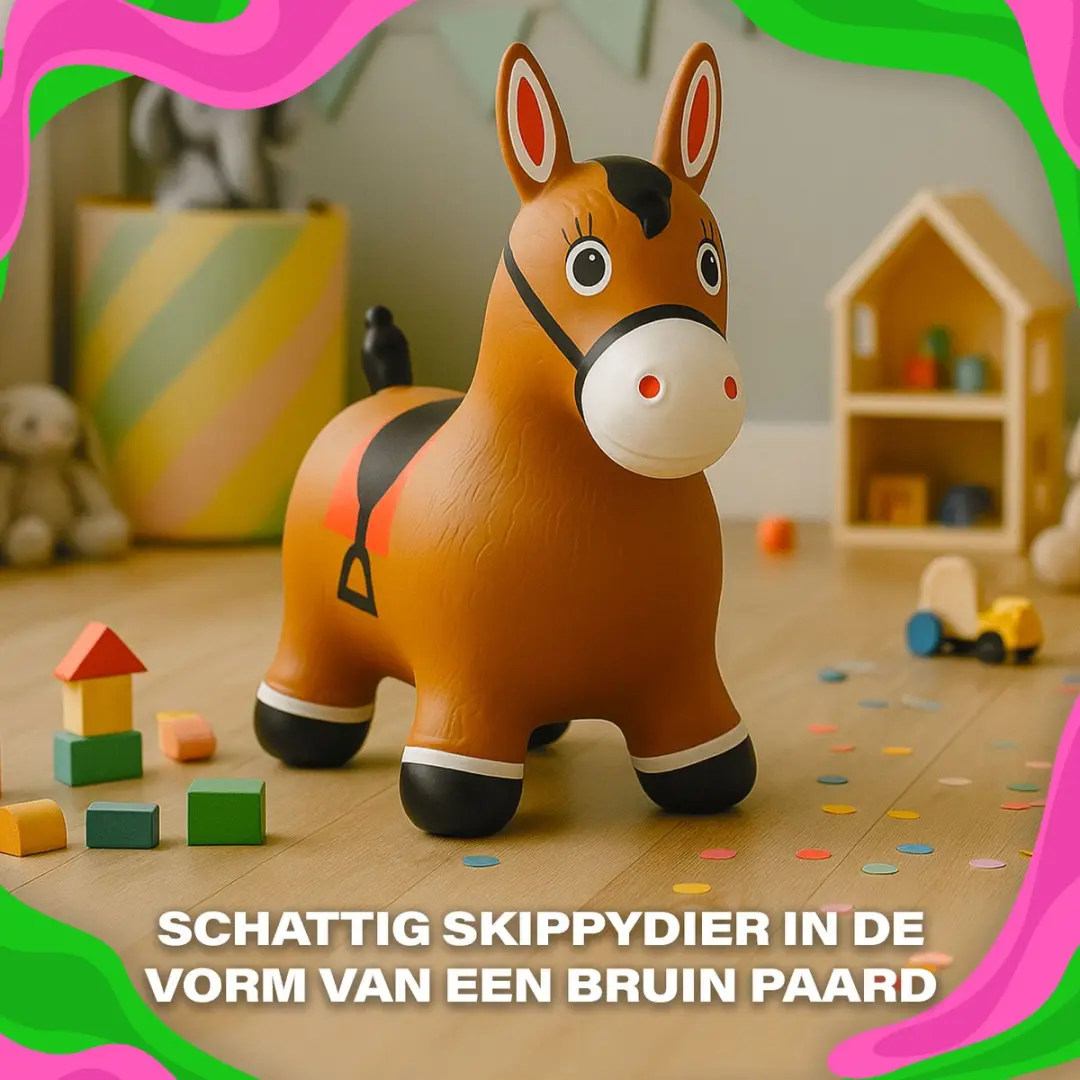 Jamara Skippybal Junior Paard - 27cm - Bruin
