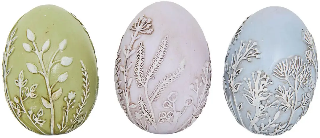 Loberon Paasei Set 3 Stuks - Fauverine Bont