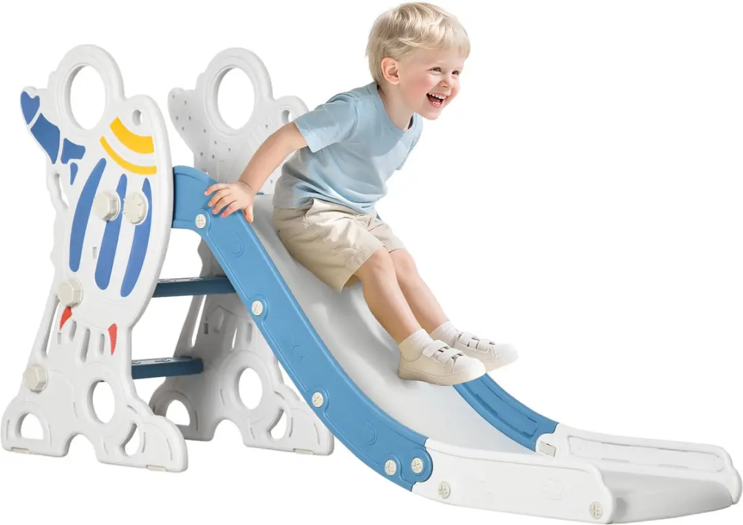 AIYAPLAY Kids Slide Kunststof 157L x 46,5B x 80H cm Blauw