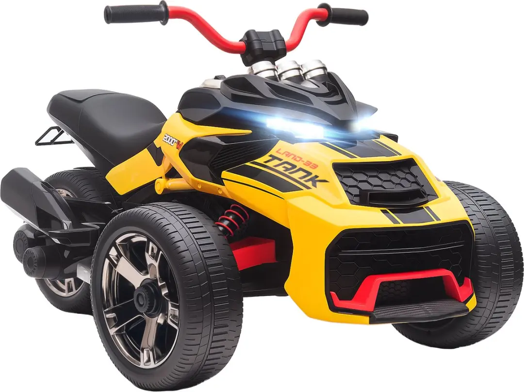 AIYAPLAY Elektrische kinderauto Kunststof, Metaal 113L x 74B x 63H cm Geel