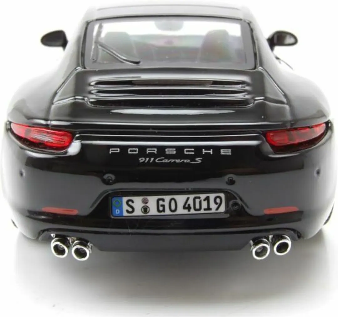 Bburago Porsche 911 Carrera S 1:24 Modelauto - Zwart - afbeelding 6 van 6