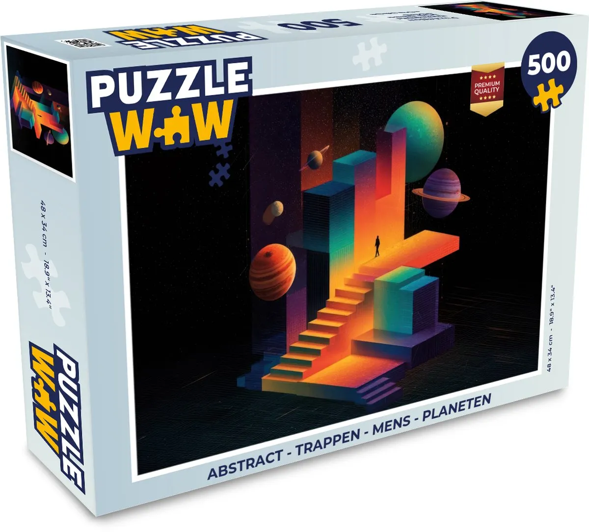 PuzzleWow Abstract Trappen Mens Planeten Legpuzzel 500 Stuks - MPN 8721406853473