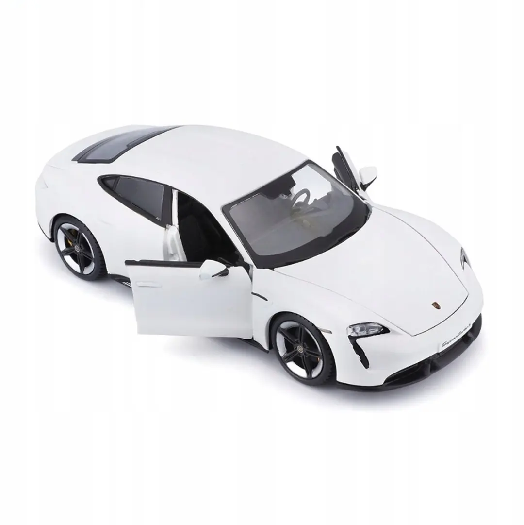 Bburago Porsche Taycan Turbo S 1:24 Modelauto - Wit