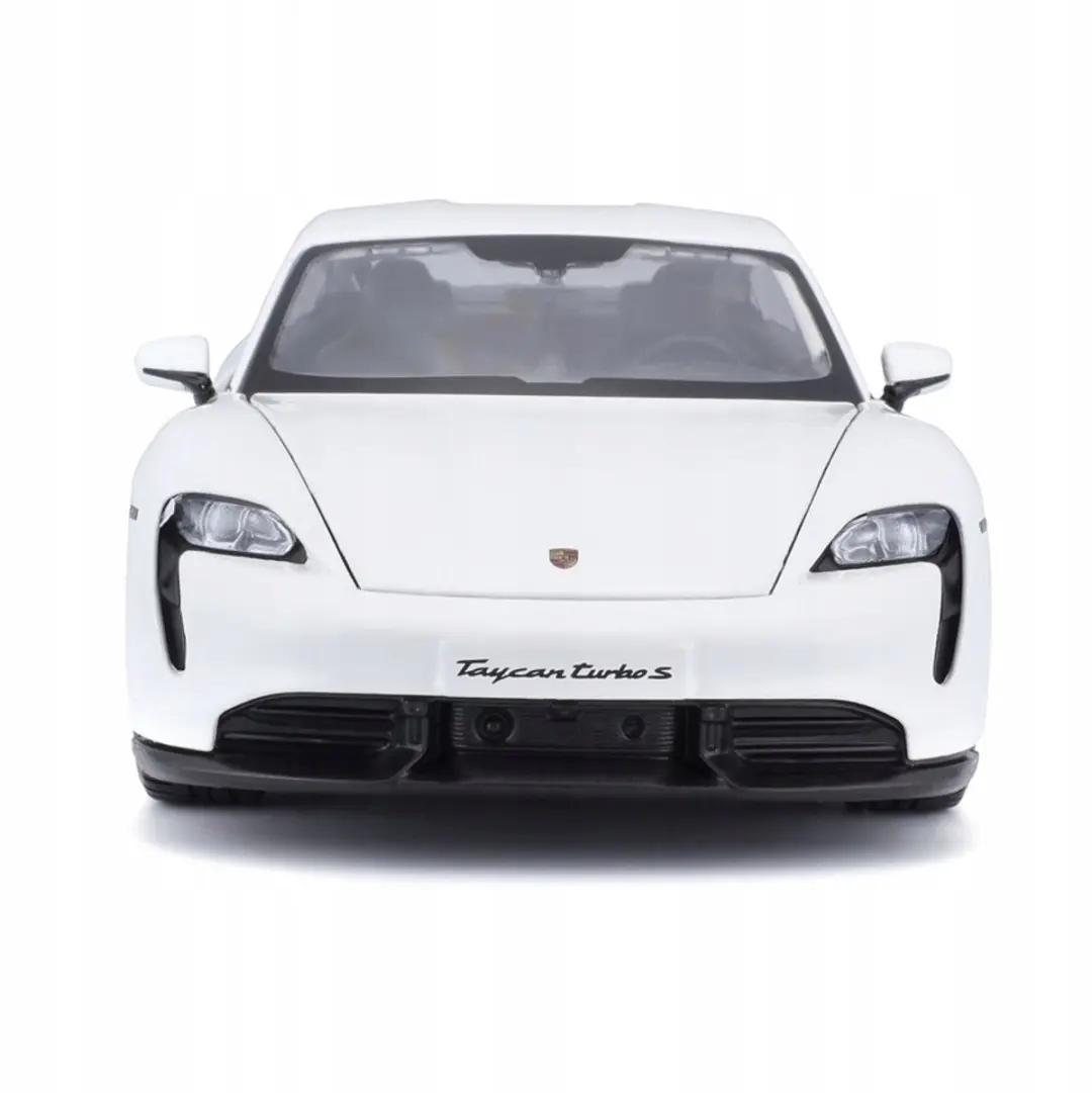 Bburago Porsche Taycan Turbo S 1:24 Modelauto - Wit