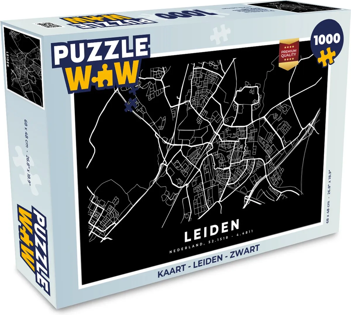 PuzzleWow Leiden Legpuzzel 1000 Stuks - Multicolor