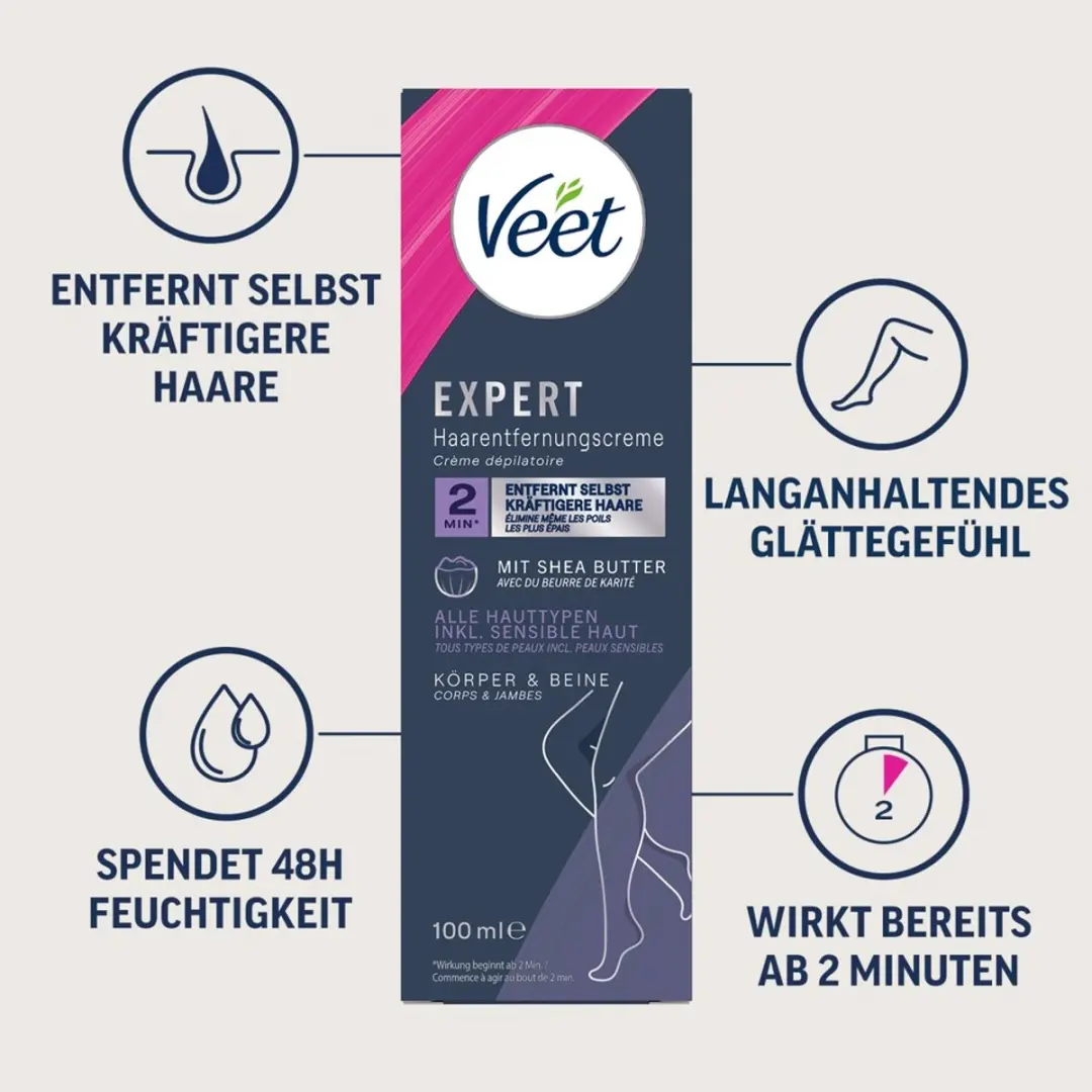 Veet Expert Body & Legs Ontharingscrème 100ml