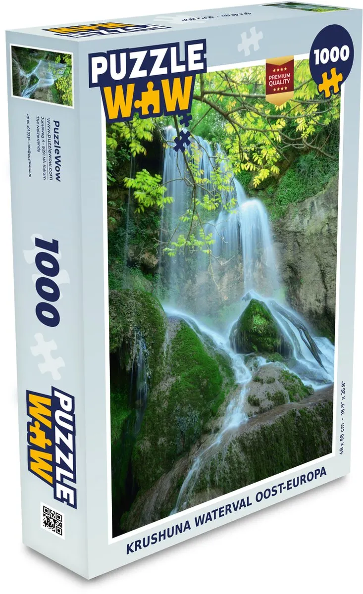 PuzzleWow Krushuna Waterval Oost-Europa Legpuzzel 1000 Stuks - Multicolor