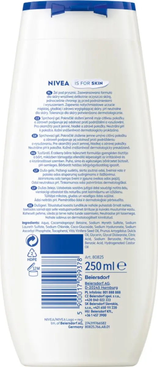 NIVEA Derma Control Douchegel Hyaluronzuur 250ml