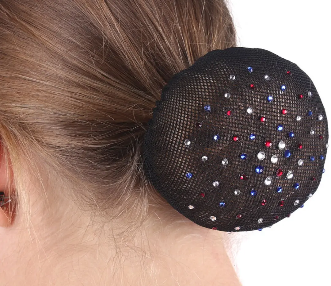 QHP Haarnet Rhinestone - Zwart