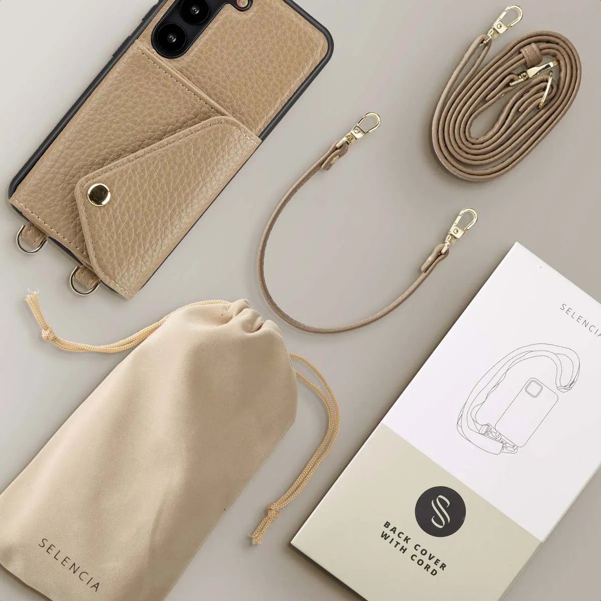 Selencia Koordhoes Samsung Galaxy S23 - Taupe - afbeelding 6 van 6