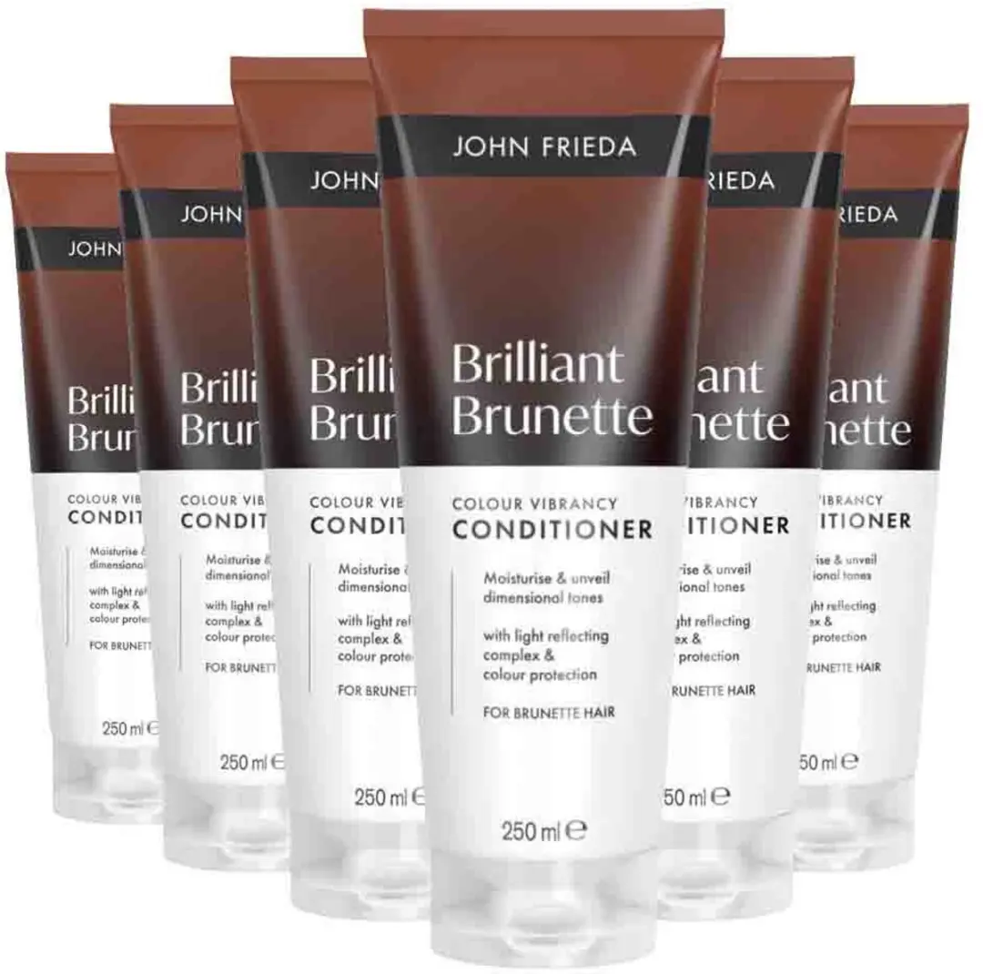 John Frieda Brilliant Brunette Conditioner 250ml - 6 Stuks