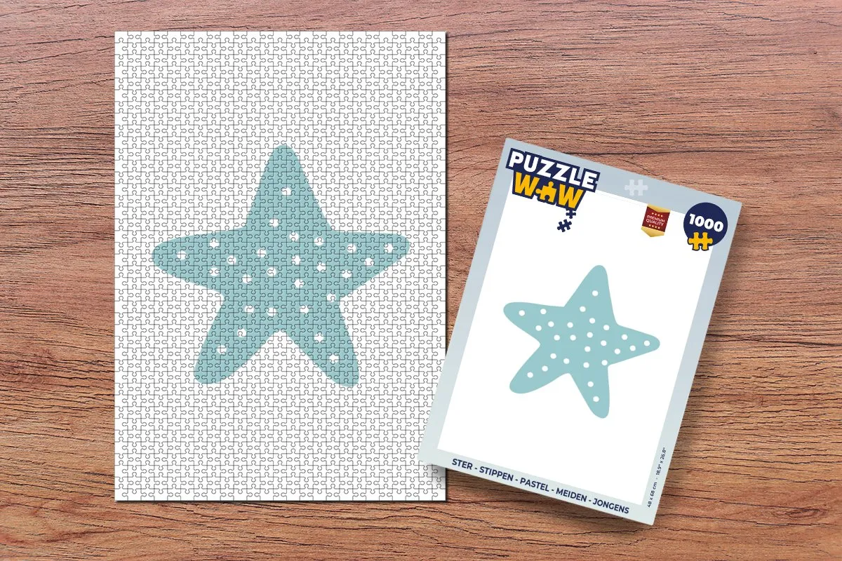 PuzzleWow Puzzel Ster 1000 Stuks - Multicolor