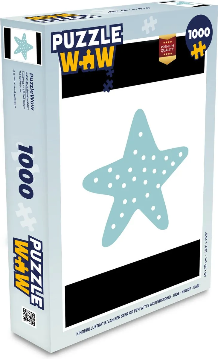 PuzzleWow Puzzel Ster 1000 Stuks - Multicolor