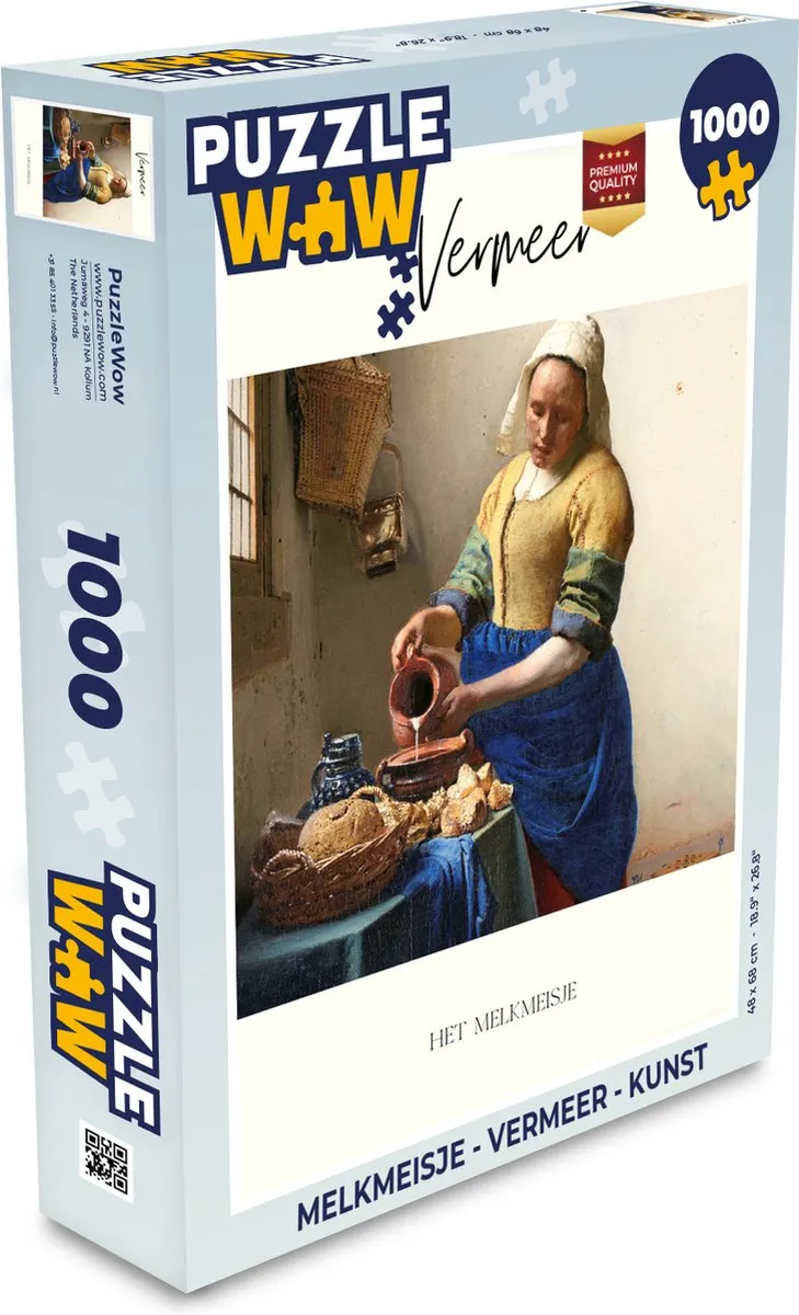PuzzleWow Melkmeisje Legpuzzel 1000 Stuks
