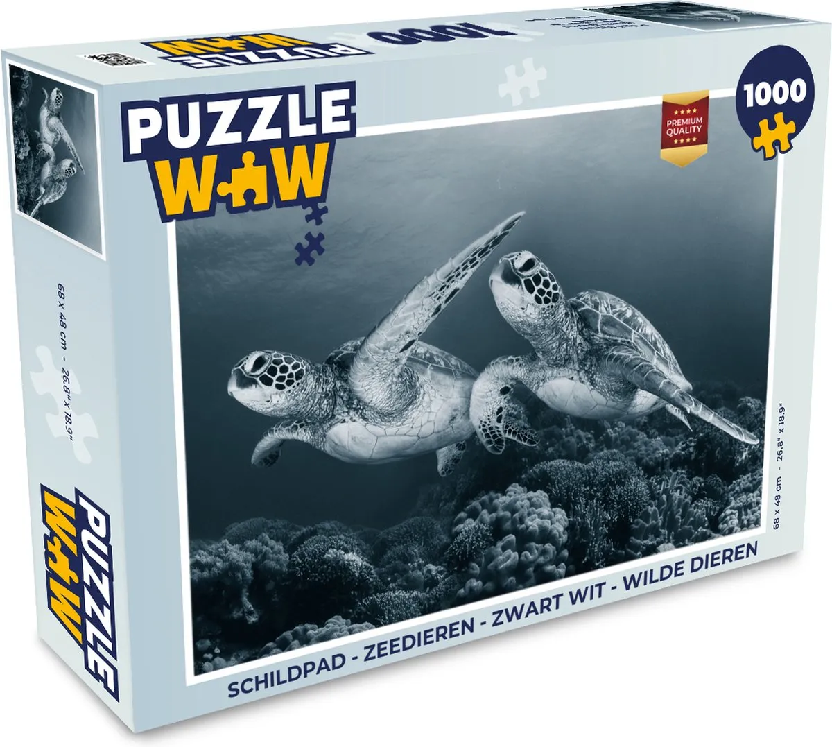 PuzzleWow Schildpad Zeedieren Legpuzzel 1000 Stuks