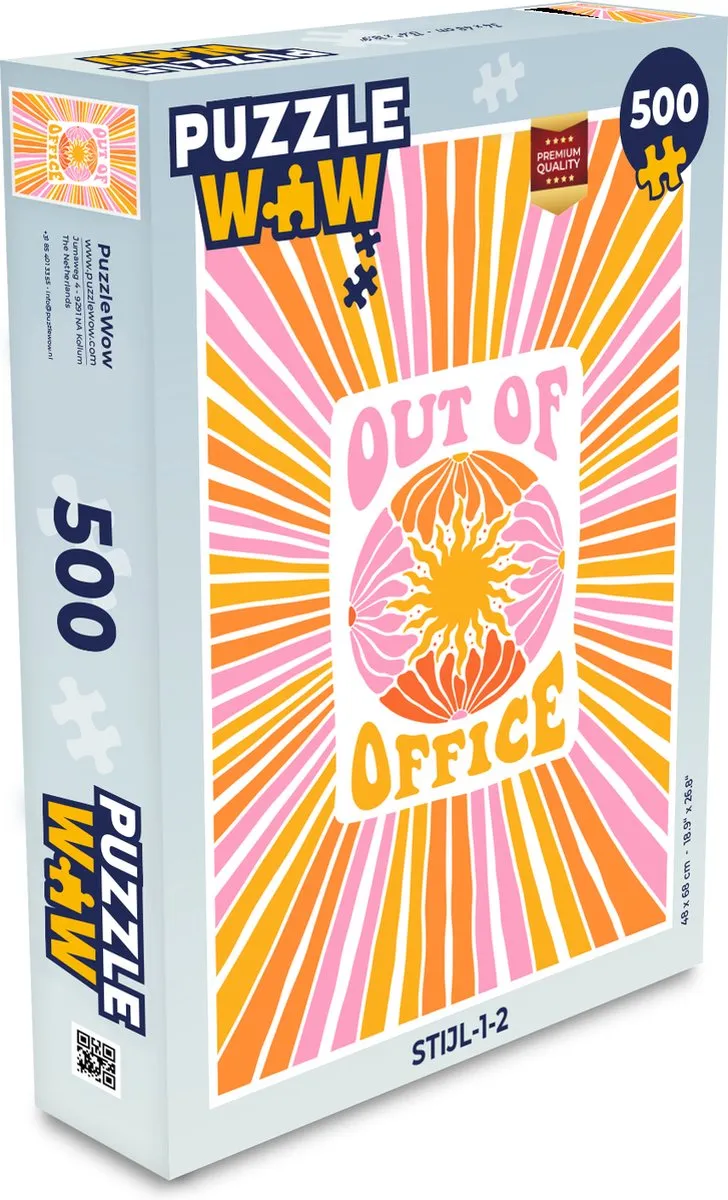 PuzzleWow Quotes Out of Office Legpuzzel 500 Stuks