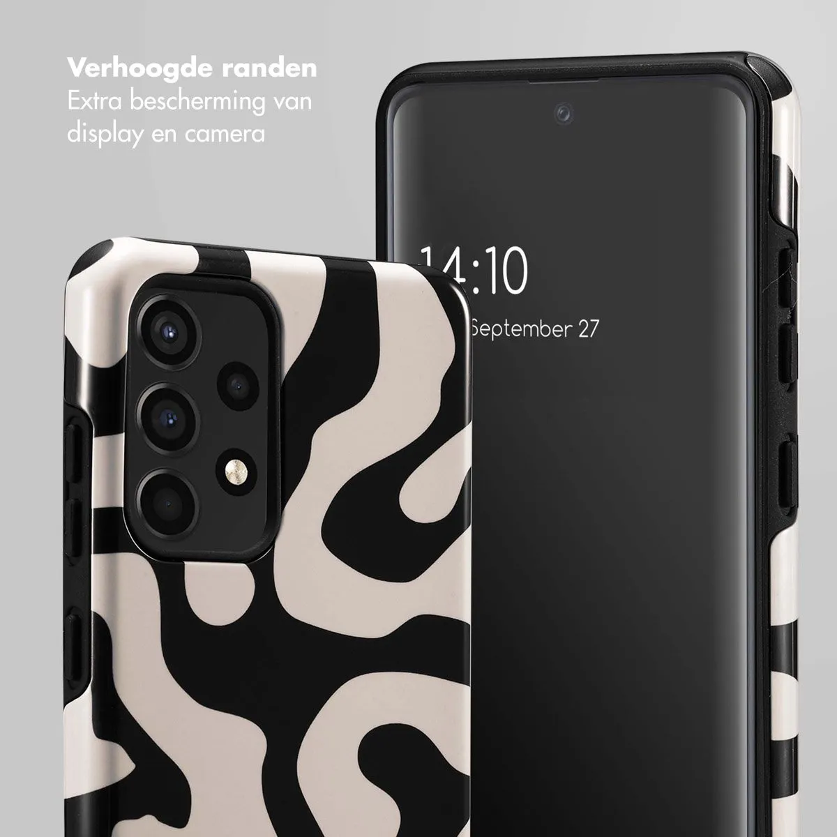 Selencia Hoesje Samsung Galaxy A52 - Art Wave Black