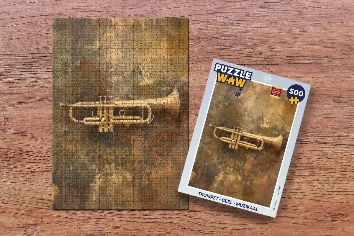 PuzzleWow Trompet Legpuzzel 500 Stuks - Geel