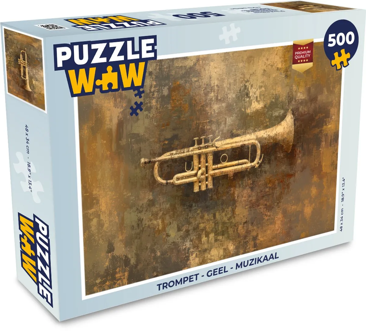 PuzzleWow Trompet Legpuzzel 500 Stuks - Geel