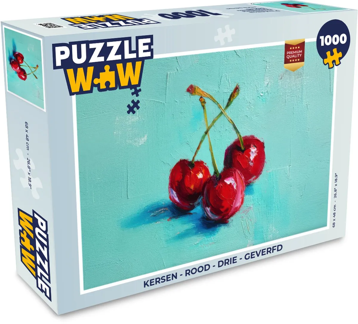 PuzzleWow Kersen Legpuzzel 1000 Stuks - Rood