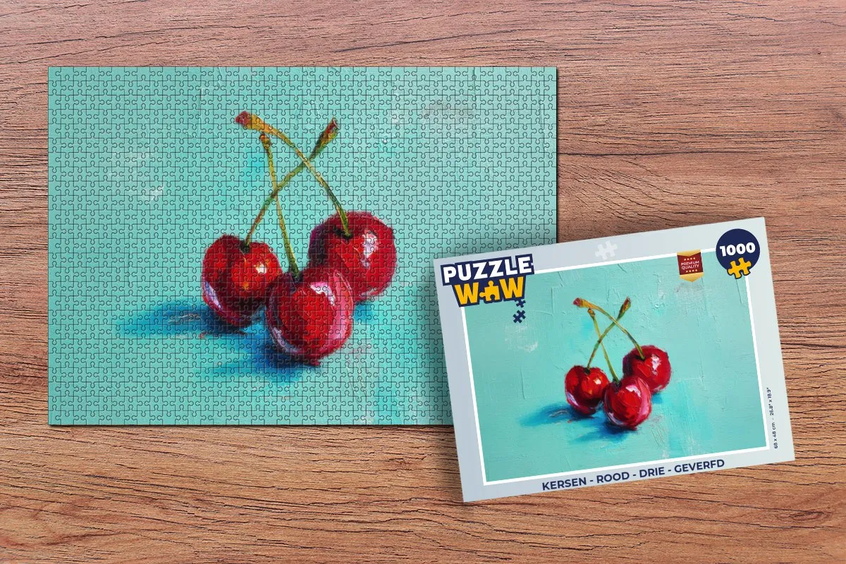 PuzzleWow Kersen Legpuzzel 1000 Stuks - Rood