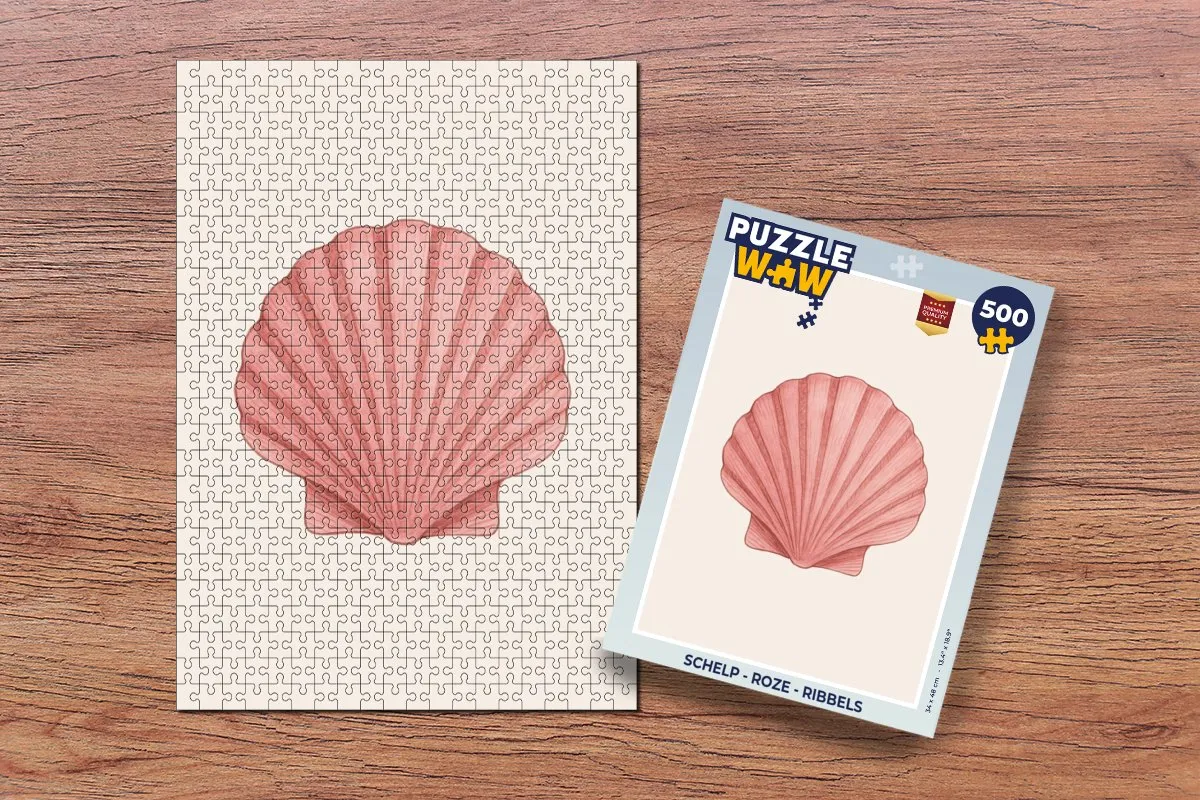PuzzleWow Schelp Roze Legpuzzel 500 Stuks - MPN 8721414234011