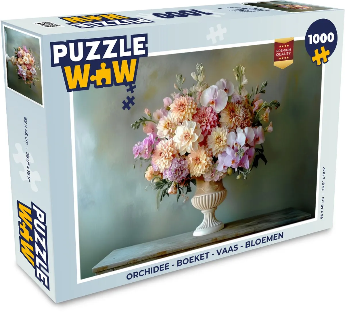 PuzzleWow Orchidee Legpuzzel 1000 Stuks - Pastel Bloemen