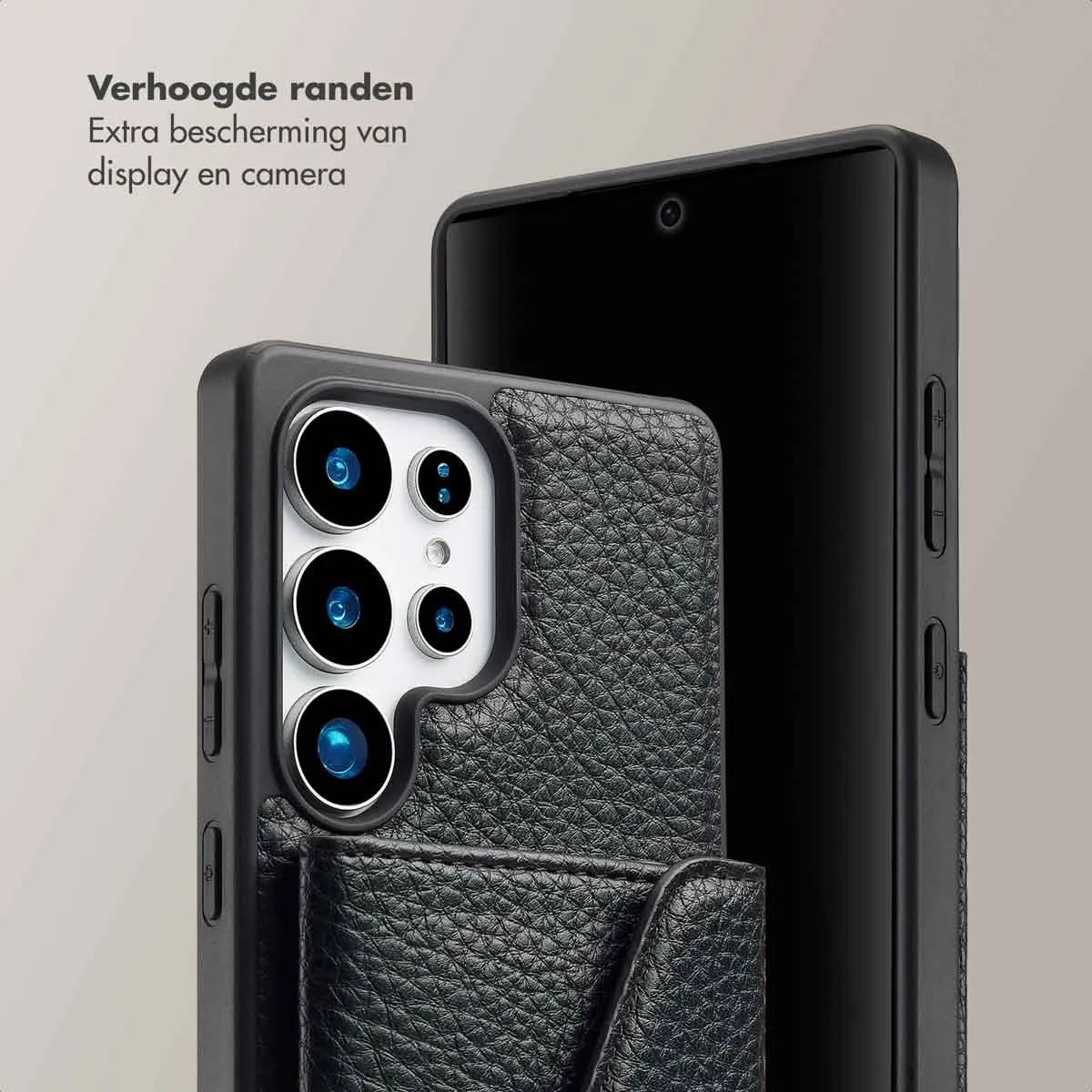 Selencia Hoesje Samsung Galaxy S25 Ultra - Koordhoes met pashouder - Zwart