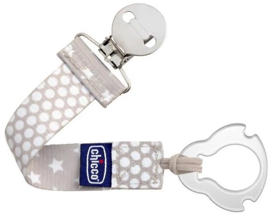 Chicco speenkoord zand 2-in-1 met clip