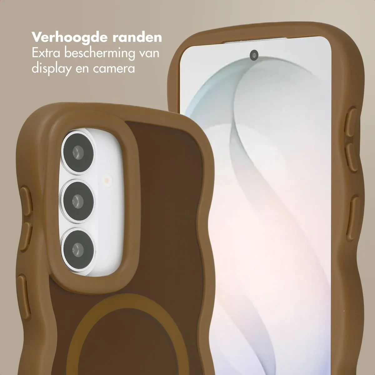 Selencia Wavy Case Samsung Galaxy S26 - Mocha Brown
