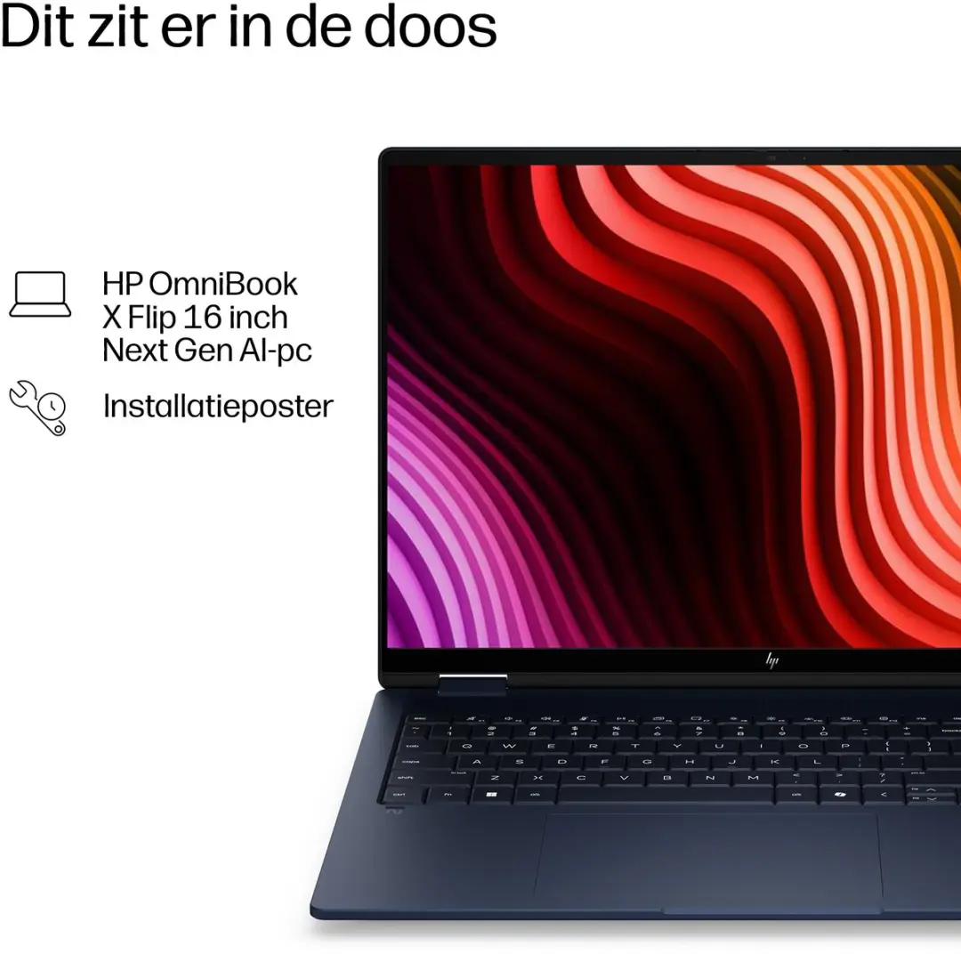HP OmniBook X Flip 2-in-1 16-cb0636ndx Laptop - 32GB RAM 1TB SSD - Blauw