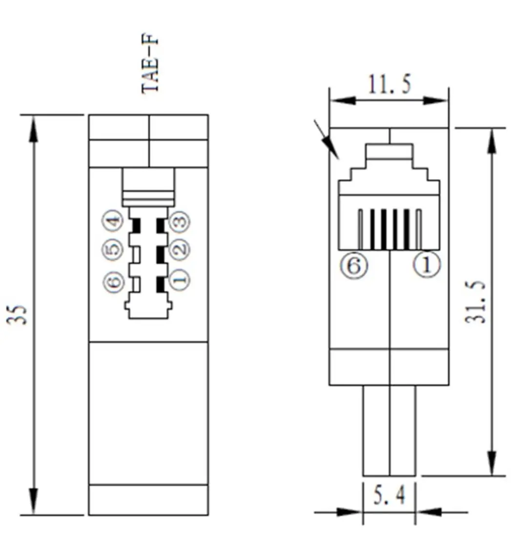 Goobay TAE-F naar RJ11 Adapterstekker - 10 Stuks - afbeelding 6 van 6