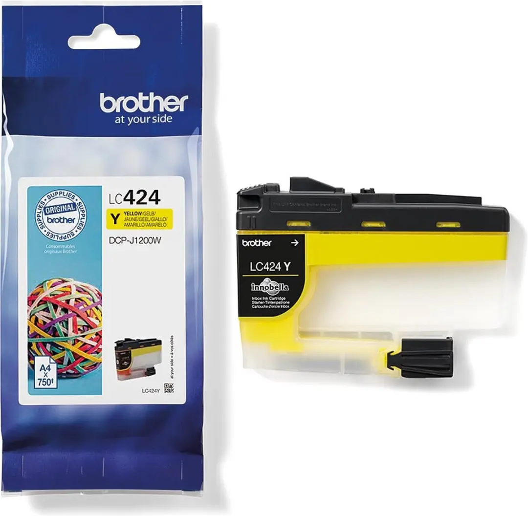 Inktcartridge brother lc-424y geel