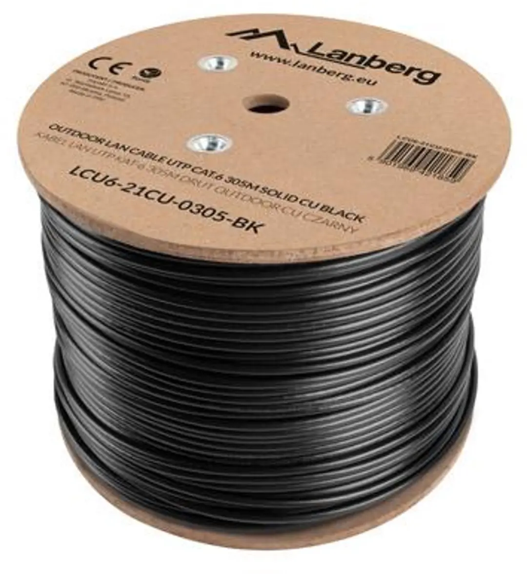 Lanberg CAT 6 UTP Netwerkkabel 305m - Outdoor - Zwart