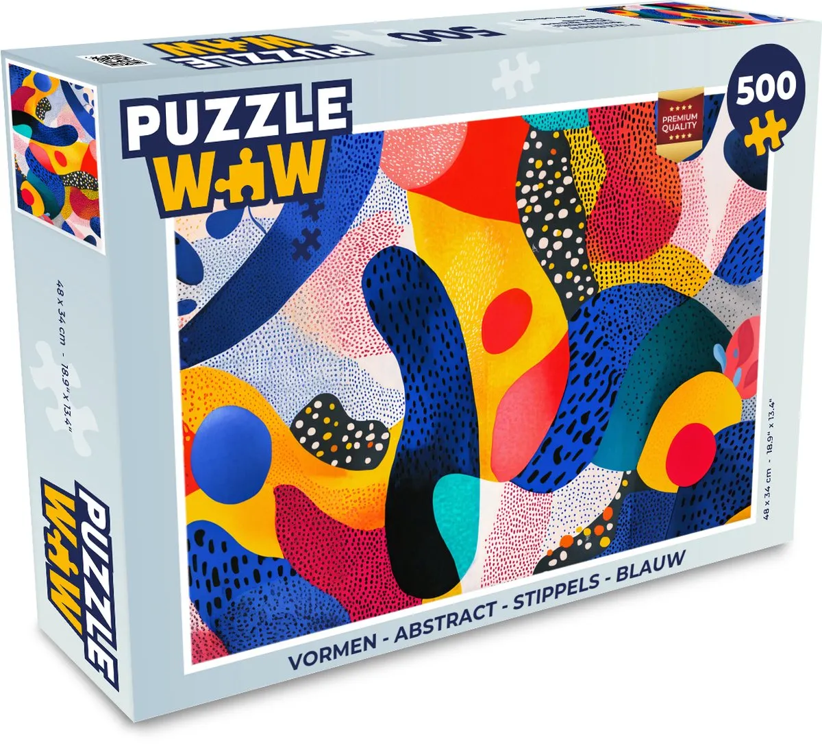PuzzleWow Abstract Stippels Legpuzzel 500 Stuks